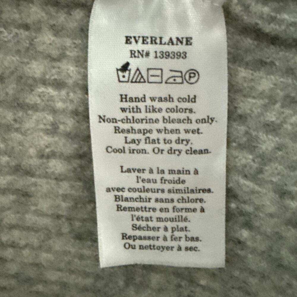 Everlane The Cozy Stretch Mockneck Wool Yak Hair Pullover Sweater Gray Size XS - Picture 9 of 10